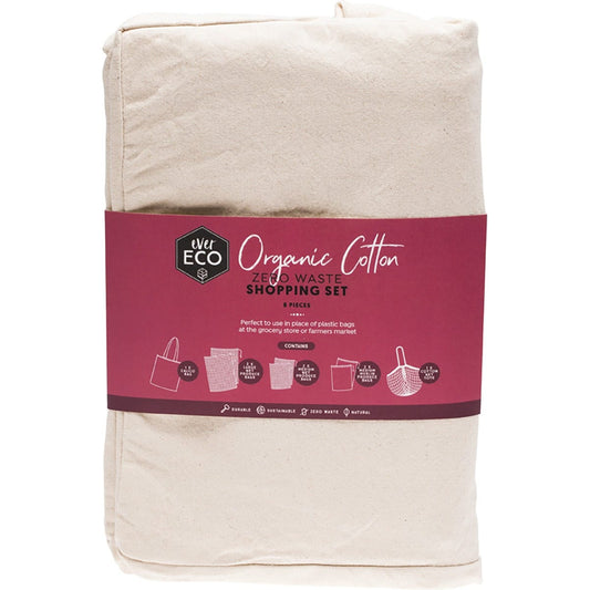 Ever Eco- Zero Waste Reusable Shopping Bags Mixed Set-8pk