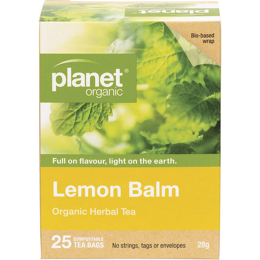 Planet Organic- Lemon Balm Herbal Tea Bags-25pk