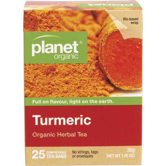 Planet Organic- Turmeric Herbal Tea Bags-25pk