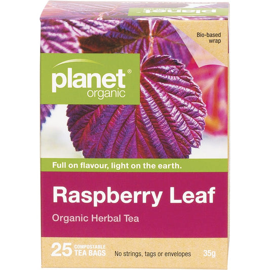 Planet Organic- Raspberry Leaf Herbal Tea Bags-25pk
