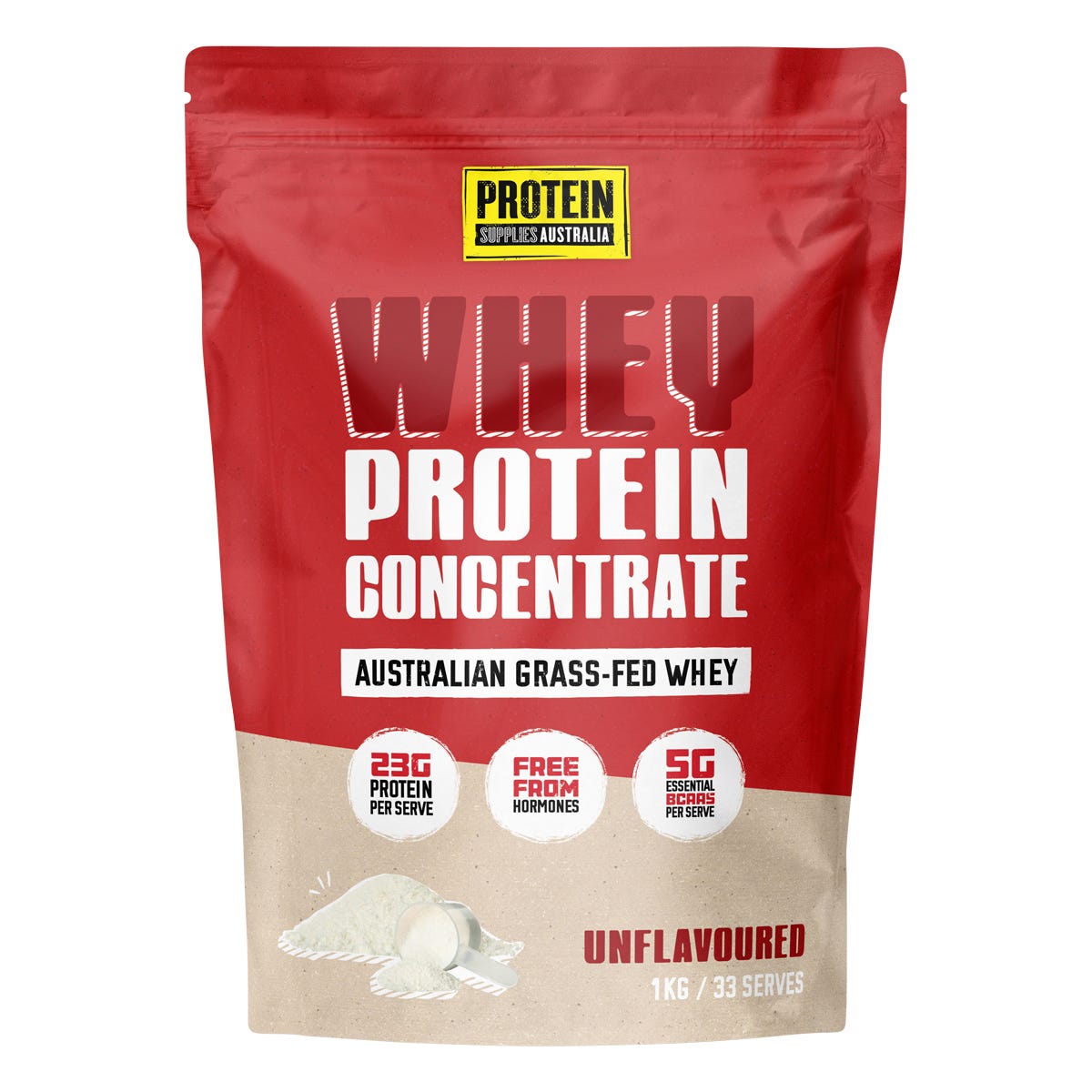 Protein Supplies Australia- WPC Whey Protein Concentrate Unflavoured -1kg