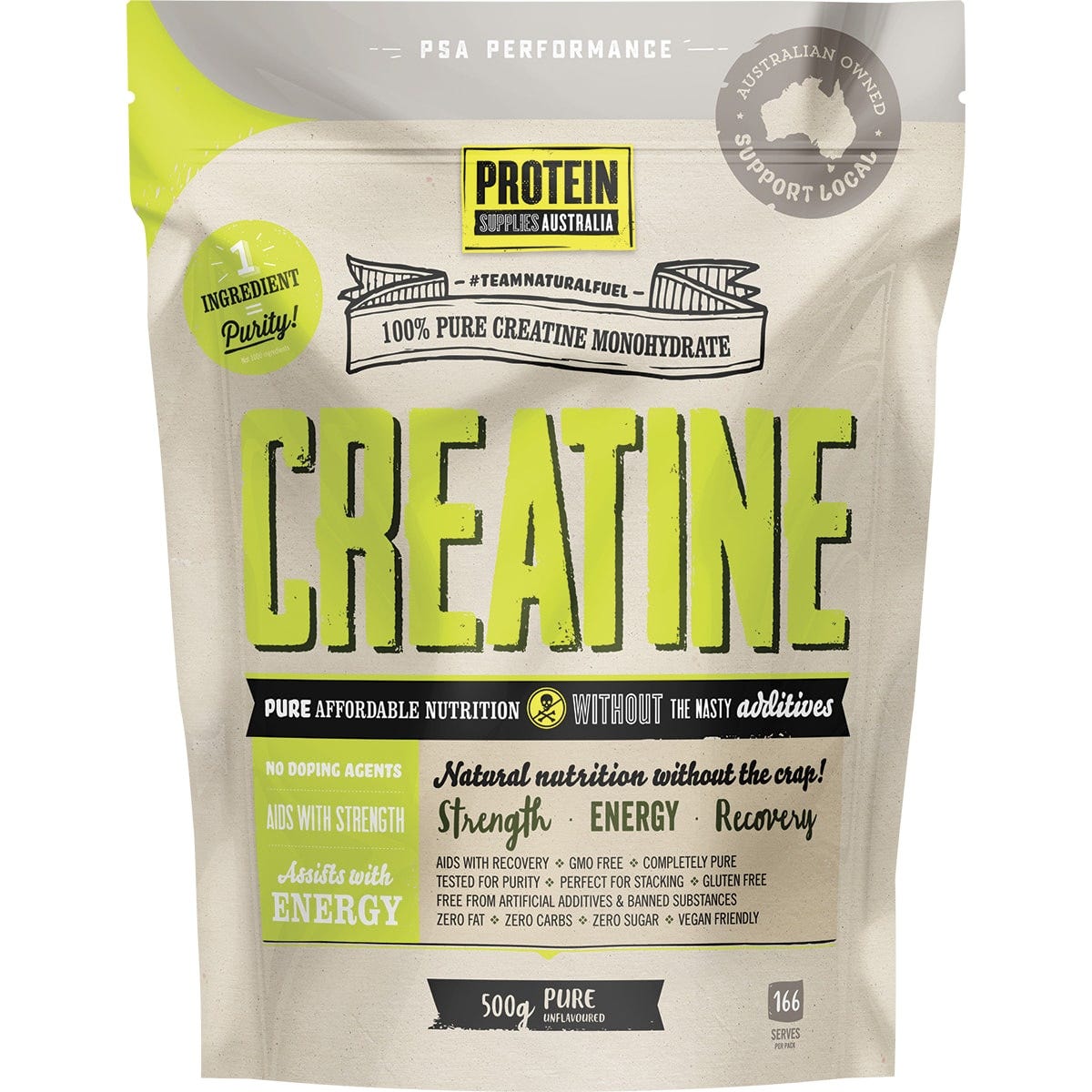 Protein Supplies Australia- Creatine Monohydrate Pure-500g