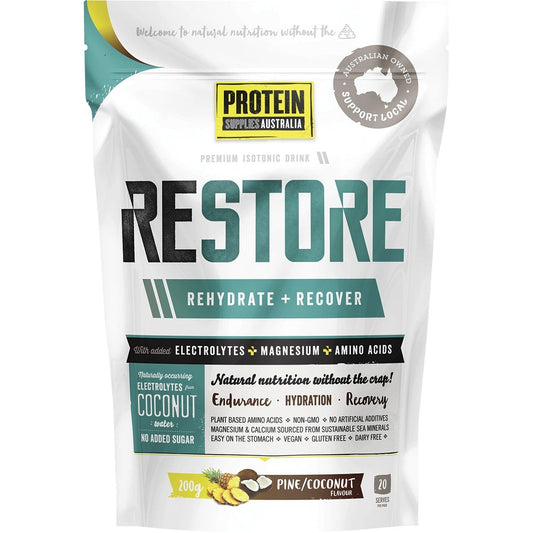 Protein Supplies Australia- Restore Hydration Recovery Drink Pine Coconut-200g