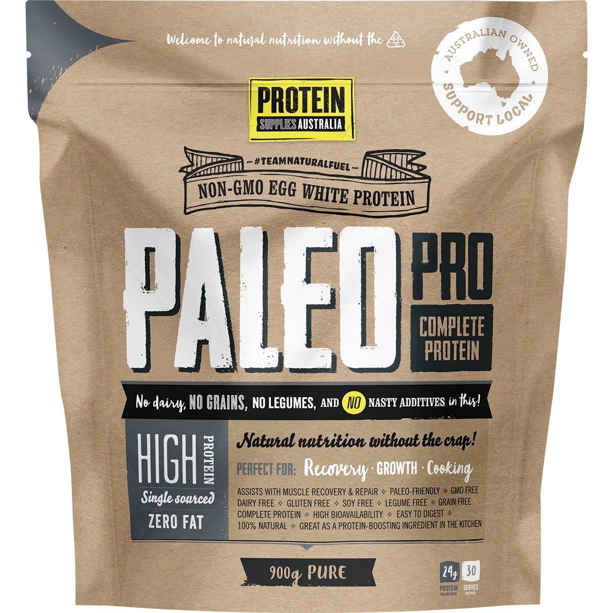 Protein Supplies Australia- PaleoPro Egg White Protein Pure-900g