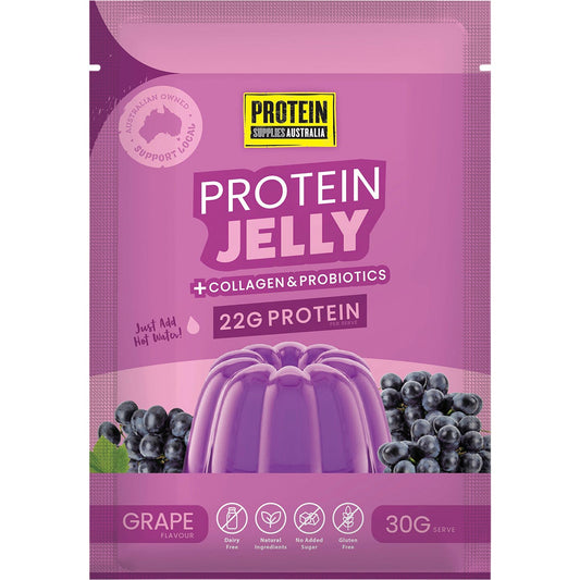 Protein Supplies Australia- Protein Jelly with Collagen Grape-12x30g