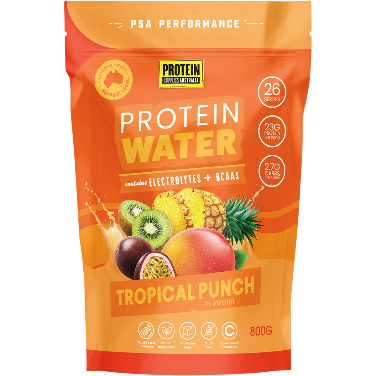 Protein Supplies Australia- Protein Water Tropical Punch-800g