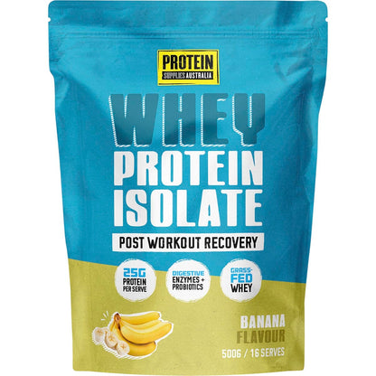 Protein Supplies Australia- WPI Whey Protein Isolate Banana-500g