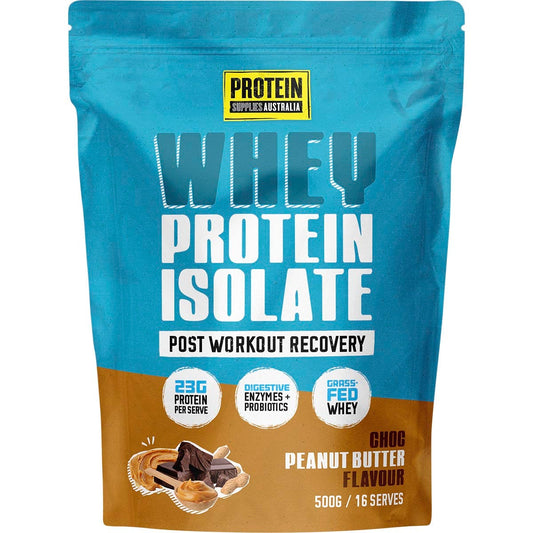 Protein Supplies Australia- WPI Whey Protein Isolate Choc Peanut Butter-500g