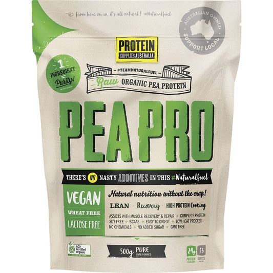 Protein Supplies Australia- PeaPro Raw Pea Protein Pure-500g