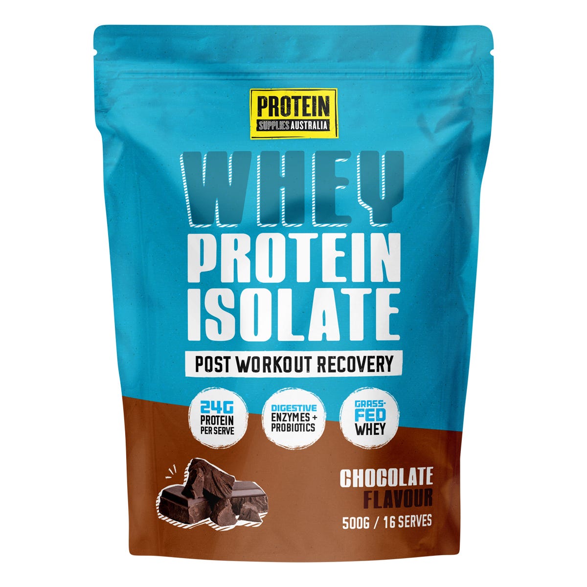 Protein Supplies Australia- WPI Whey Protein Isolate Chocolate-500g