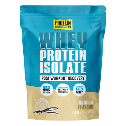 Protein Supplies Australia- WPI Whey Protein Isolate Vanilla -500g