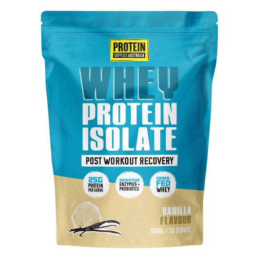 Protein Supplies Australia- WPI Whey Protein Isolate Vanilla -500g
