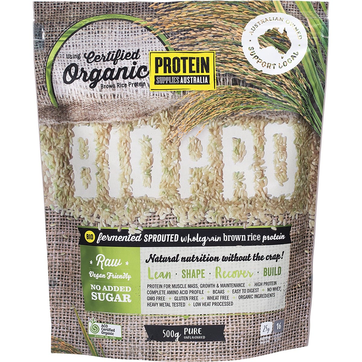 Protein Supplies Australia- BioPro Sprouted Brown Rice Pure-500g