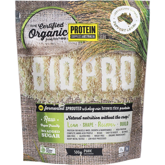 Protein Supplies Australia- BioPro Sprouted Brown Rice Pure-500g