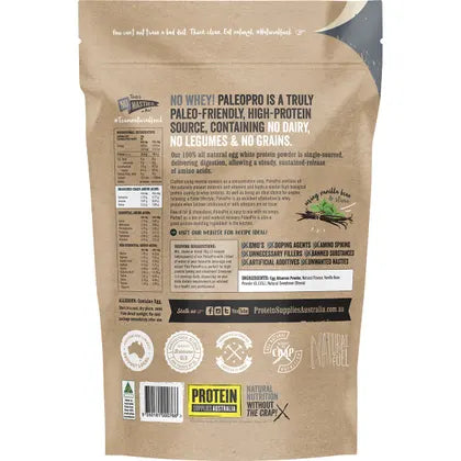 Protein Supplies Australia- PaleoPro Egg White Protein Vanilla Bean-900g