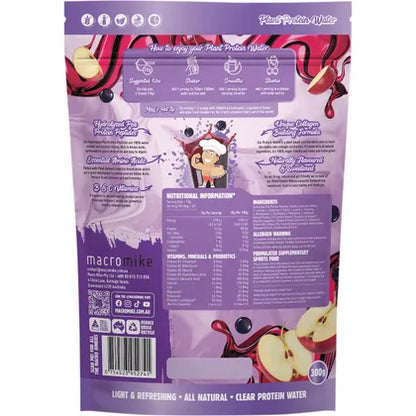 MACRO MIKE- Plant Protein Water Apple Blackcurrant-300g