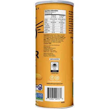 The Good Crisp Company- Potato Crisps Cheddar Cheese-8x160g