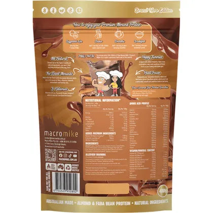MACRO MIKE- Premium Almond Protein Choc Caramel Bar-400g