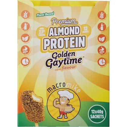MACRO MIKE- Premium Almond Protein Golden Gaytime-12x40g