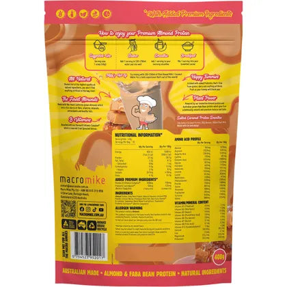 MACRO MIKE- Premium Almond Protein Salted Caramel-400g