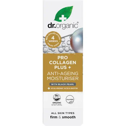 Dr. Organic- Pro Collagen Plus+ Anti Ageing Moisturiser Black Pearl-50ml