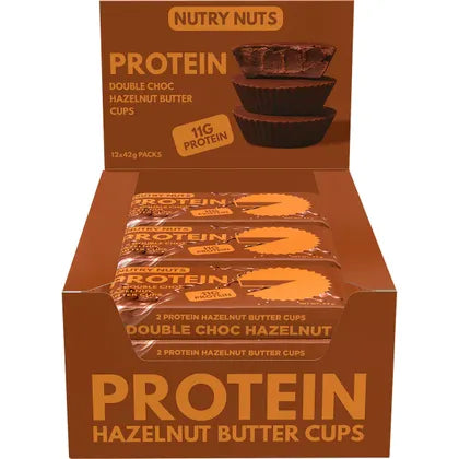 Nutry Nuts- Protein Hazelnut Butter Cups Double Choc-12x42g