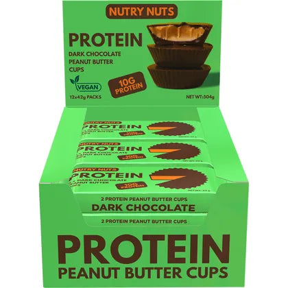 Nutry Nuts- Protein Peanut Butter Cups Dark Chocolate-12x42g