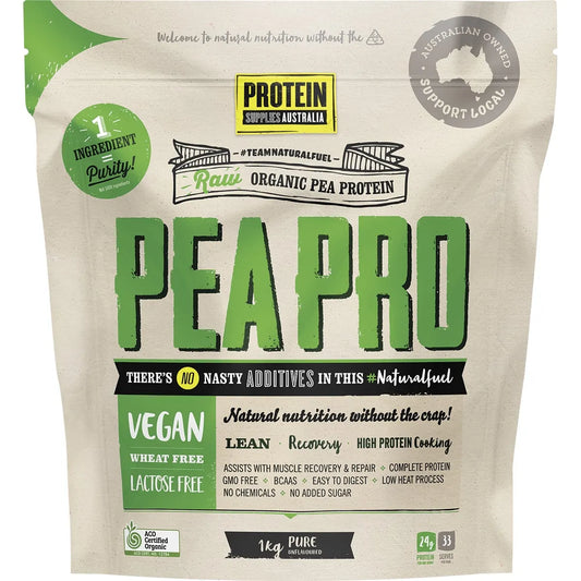 Protein Supplies Australia- PeaPro Raw Pea Protein Pure-1kg