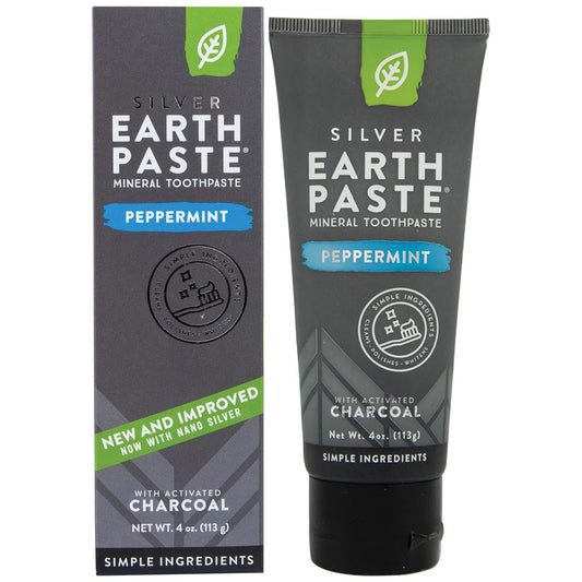 Redmond- Earthpaste Toothpaste with Silver Peppermint & Charcoal-113g