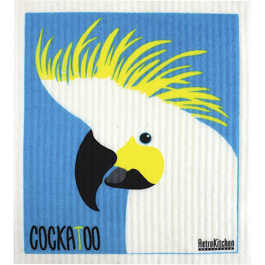 Retrokitchen- 100% Compostable Sponge Cloth Cockatoo