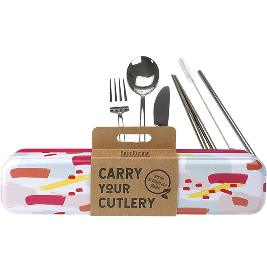 Retrokitchen- Colour Splash Stainless Steel Cutlery Set