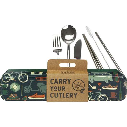 Retrokitchen- Retro Man Stainless Steel Cutlery Set
