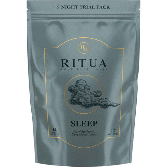 Ritua- SLEEP Trial Pack Reishi Mushroom Passionflower Kava-14 Caps