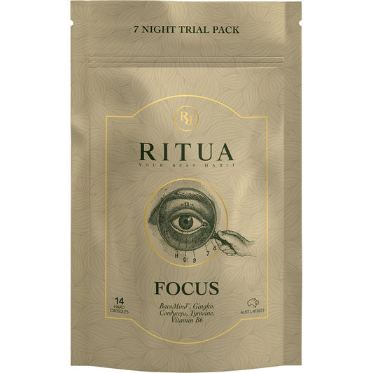 Ritua- FOCUS Trial Pack BacoMind Ginko Cordyceps Tyrosine B6-14 Caps
