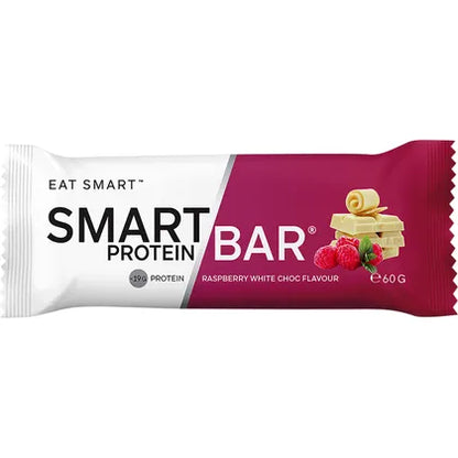 Smart Protein Bar- Raspberry White Chocolate Flavour Protein Bar-12x60g