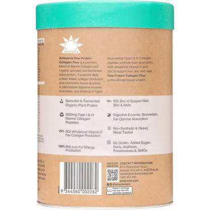 Amazonia- Raw Protein Collagen Plus Choc Hazelnut-450g