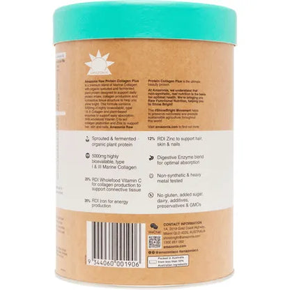 Amazonia- Raw Protein Collagen Plus Vanilla Maple-450g