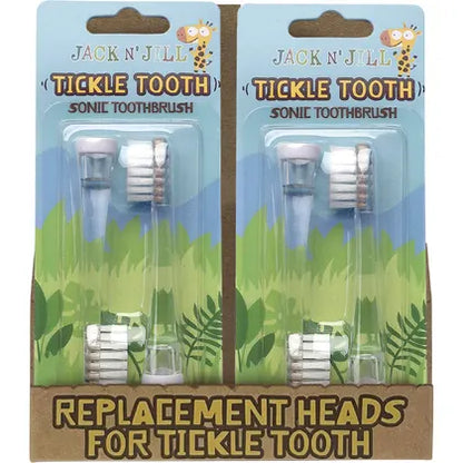 Jack N' Jill- Replacement Heads Sonic Toothbrush Tickle Tooth-8x2pk