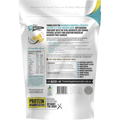 Protein Supplies Australia- Restore Hydration Recovery Drink Pine Coconut-200g