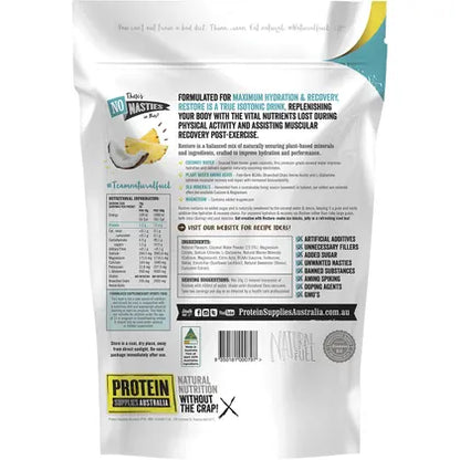Protein Supplies Australia- Restore Hydration Recovery Drink Pine Coconut-200g