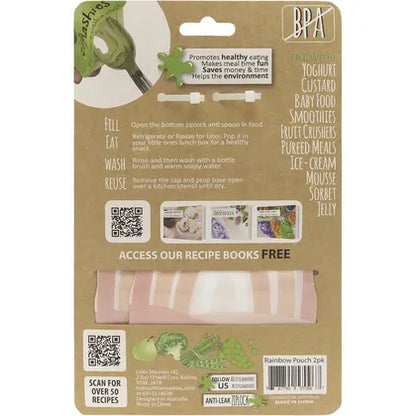 Little Mashies- Reusable Squeeze Pouch Rainbow-2x130ml