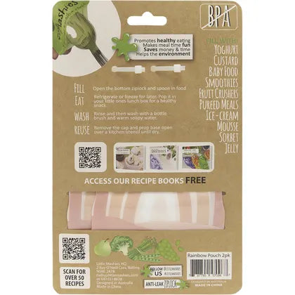 Little Mashies- Reusable Squeeze Pouch Rainbow-2x130ml