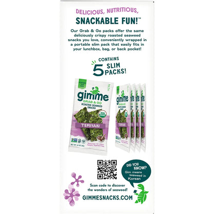 GIMME- Roasted Seaweed Snacks Grab & Go Teriyaki-5x4g