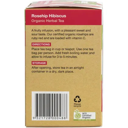 Planet Organic- Rosehip & Hibiscus Herbal Tea Bags-25pk
