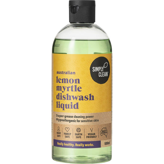 Simply Clean- Dishwash Liquid Lemon Myrtle-500ml