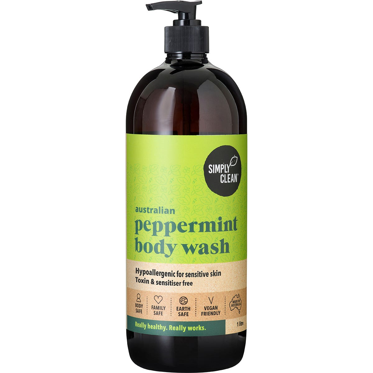 Simply Clean- Body Wash Peppermint-1L