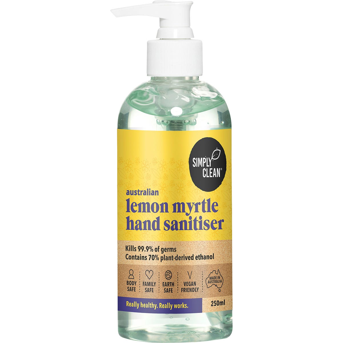Simply Clean- Hand Sanitiser Lemon Myrtle-250ml