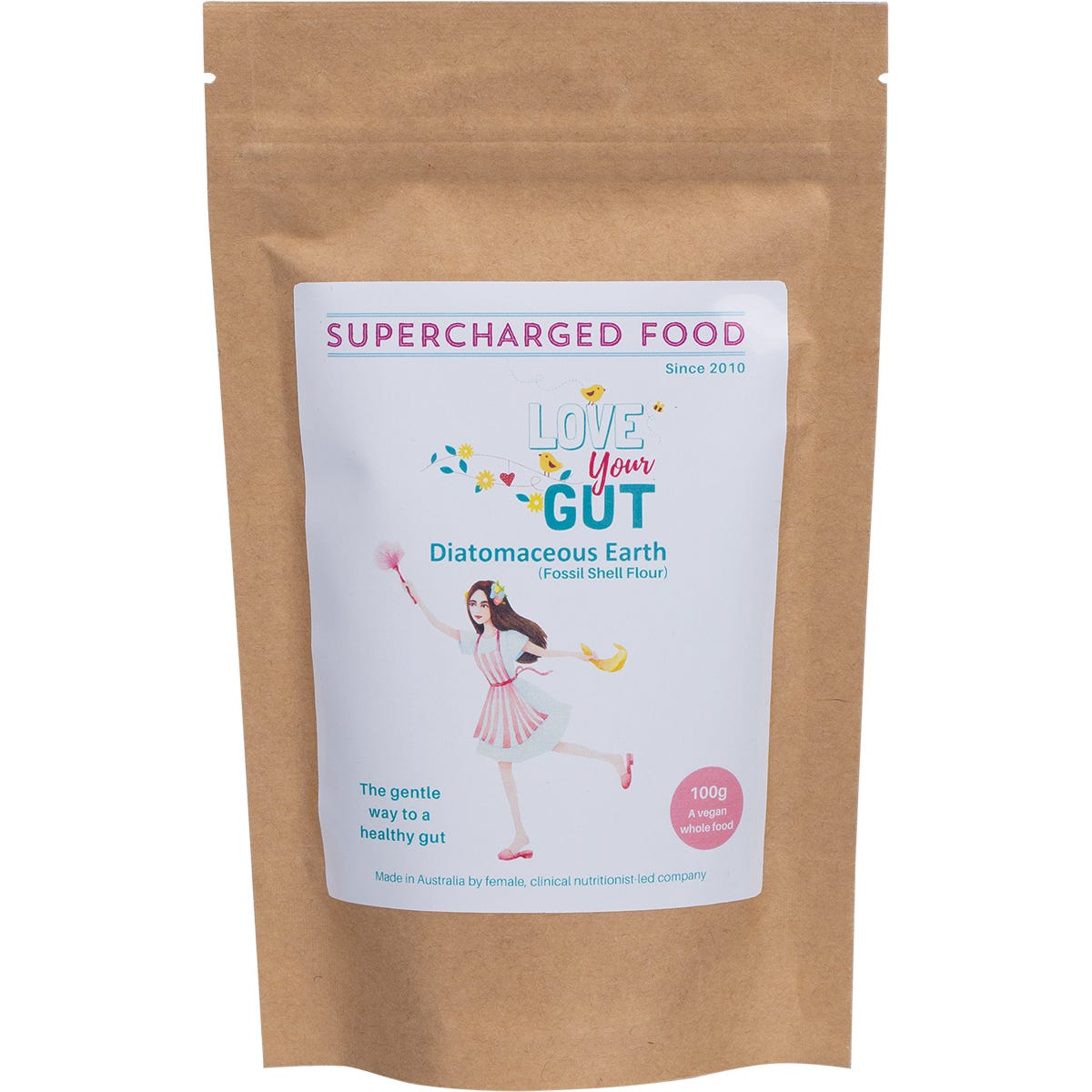 Supercharged Food- Love Your Gut Powder Diatomaceous Earth-100g
