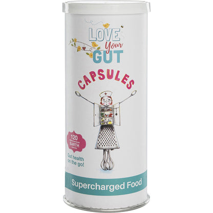 Supercharged Food- Love Your Gut Capsules Diatomaceous Earth-120 Caps