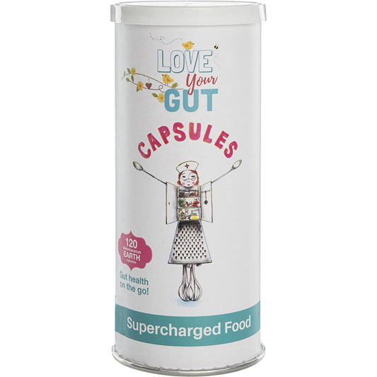 Supercharged Food- Love Your Gut Capsules Diatomaceous Earth-120 Caps